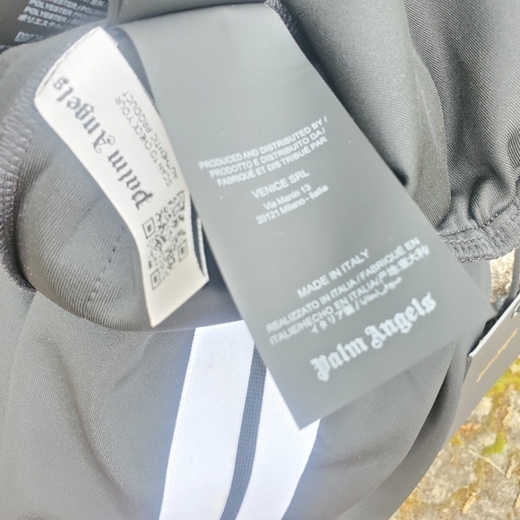 Mens Sz M Palm Angels Track Pants stripe Black and White - Picture 9 of 9